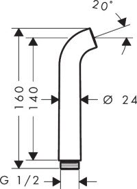 Лійка для гігієнічного душу Hansgrohe Axor One поліроване золото 48656990