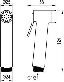 Лейка для гигиенического душа Ravak хром X07P641