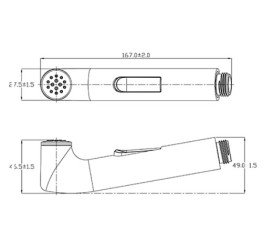 Лейка для гигиенического душа Villeroy & Boch Universal Taps & Fittings пластик хром TVD00060700061