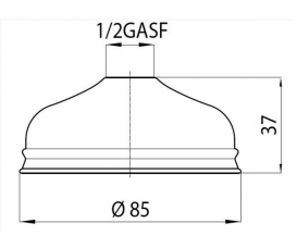 Лейка для верхнего душа All.Pe Bosini хром I00064000030012