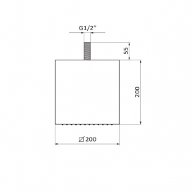 Лійка для верхнього душа GRB Hidromasaje Rubik один режим хром 05020003