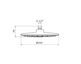 Лійка для верхнього душа GRB Hidromasaje Snow два режими хром 05020006