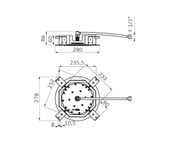 Лейка для верхнего душа GRB Hidromasaje Eos один режим хром 05020008