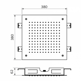 Лійка для верхнього душа GRB in Cool 38 см білий 00081011