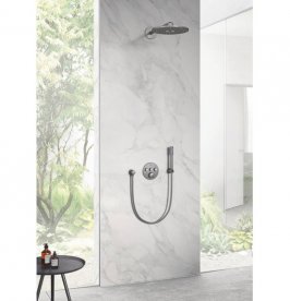 Лейка для верхнього душа Grohe Rainshower Smartactive 310 з тримачем графіт темний матовий 26475AL0