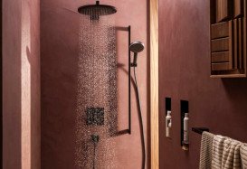 Лійка для верхнього душу Hansgrohe Raindance Alive S 300 1 режим EcoSmart чорний матовий 24521670