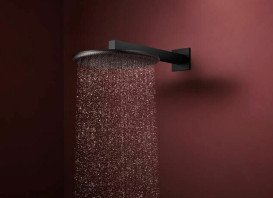 Лійка для верхнього душу Hansgrohe Raindance Alive S 300 1 режим EcoSmart чорний матовий 24521670