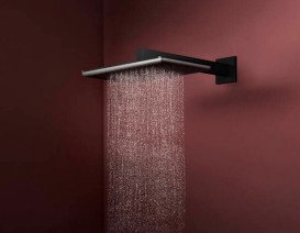 Лійка для верхнього душу Hansgrohe Raindance Alive Q 34х21 см 1 режим чорний матовий 24530670