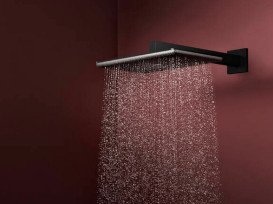 Лійка для верхнього душу Hansgrohe Raindance Alive Q 34х21 см 1 режим чорний матовий 24530670