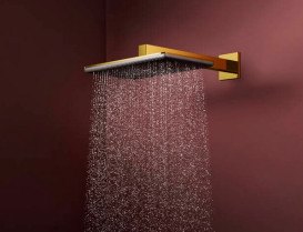 Лійка для верхнього душу Hansgrohe Raindance Alive Q 34х21 см 1 режим золото 24530990