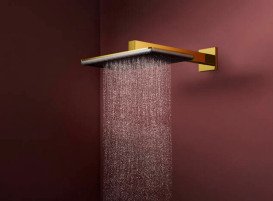 Лійка для верхнього душу Hansgrohe Raindance Alive Q 34х21 см 1 режим золото 24530990