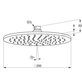 Лійка для верхнього душу Kludi A-Qa ⌀250 мм метал брошурований нікель PVD 64325N500