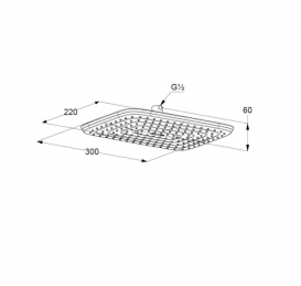 Лейка для верхнего душа Kludi Freshline 300x220 мм хром 6445005-00