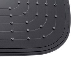 Лійка для верхнього душу Kroner Edelstahl Kubus-SCH704 265х195 мм пластик чорний CV031195