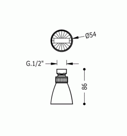 Лійка для верхнього душу Tres Eco Ø54 мм хром 913473810