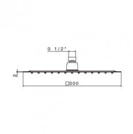 Лейка для верхнего душа Vema Vema Ultraslim 300х300 мм хром V08251B0010