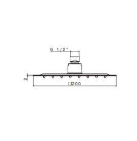 Лейка для верхнього душа Vema Vema Ultraslim 200х200 мм хром V08247B0010