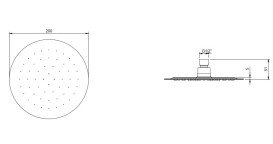 Лейка для верхнего душа Villeroy & Boch Universal Showers ⌀200 мм хром TVC00040120061