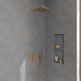 Лійка для верхнього душу Villeroy & Boch Universal Showers 250х250 мм матове золото TVC00000200076