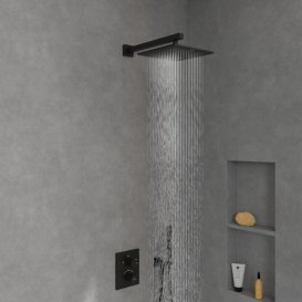 Лійка для верхнього душу Villeroy & Boch Universal Showers 250х250 мм матовий чорний TVC000002000K5