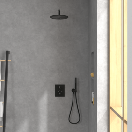 Лійка для верхнього душу Villeroy & Boch Universal Showers ⌀252 мм матовий чорний TVC000001000K5