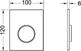 Лицевая панель смыва для писсуаров TECE TECEloop пластик хром матовый 9820184