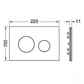 Лицевая панель TECE TECEloop modular без кнопок стекло кофейный 9240678
