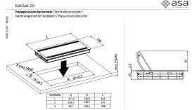 Лючок до столу ASA Plastici Exit Dual 2.0 пластик алюміній 040.020.00001