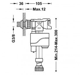 Механізм наповнення бачка унітазу Tres 25477007