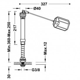 Механизм наполнения бачка унитаза Tres 25477003