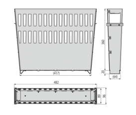 Металева корзина для пісковловлювача AlcaPlast AVZ-P013