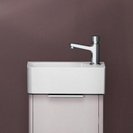 Міні-раковина для ванної Laufen Val 34х22 см з 1 отвором праворуч без переливу кераміка білий матовий H8152807571141