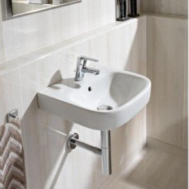 Мини-раковина для ванной подвесная Roca Debba 35х30 с одним отверстием под смеситель керамика белый A325999000