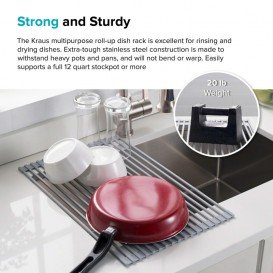 Багатофункціональна силіконова сушка Kraus сірий KRM-10GREY