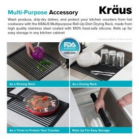 Многофункциональная силиконовая сушка Kraus  чёрный KRM-11BL