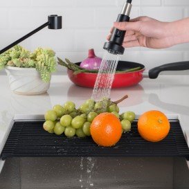 Многофункциональная силиконовая сушка Kraus  чёрный KRM-11BL