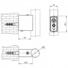 Модуль скрытого подключения полотенцесушителя Laris для круглой стойки Ø 30 белый 71401066