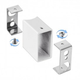 Модуль скрытого подключения полотенцесушителя Laris для круглой стойки Ø 30 белый 71401066