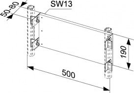 Монтажная пластина TECE TECEprofil скрытого монтажа 9150000