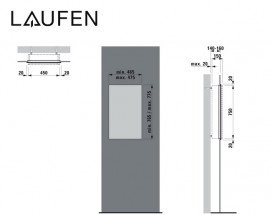 Монтажна рама для дзеркальної шафки Laufen Frame 25 45 см алюміній H4083809000001
