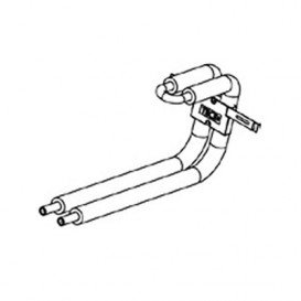 Монтажний блок для нижнього підключення радіатора Tece TECEflex вихід зі стіни 16 мм в ізоляції 714907