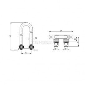 Монтажный блок для подключения радиатора Tece TECElogo напольный 16х15 мм 8740405