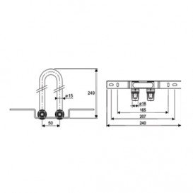 Монтажный блок для подключения радиатора Tece TECElogo выход со стены 16х15 мм 8740406