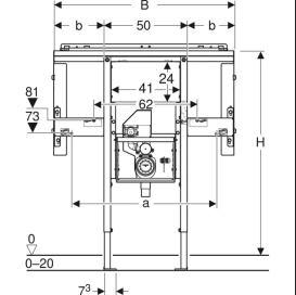 Монтажный элемент Geberit Duofix для раковины Geberit One и настенного смесителя Geberit One 111.081.00.2