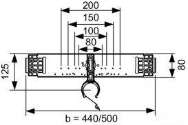 Монтажний комплект для раковини TECE TECEprofil 500 мм хром 9020054