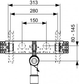 Монтажний комплект для раковини TECE TECEprofil хром 9020055