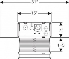 Монтажный комплект для установки смесителя Geberit на раковину с функциональным блоком для скрытого монтажа 116.130.00.1