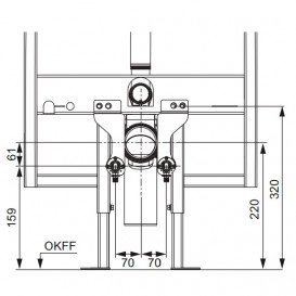 Монтажний комплект TECE TECEone для встановлення з інсталяцією сухим способом із бачком Octa 9880056