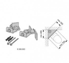 Монтажный набор TECE ТЕСЕprofil для крепления к унитазу 90 градусов 9980067