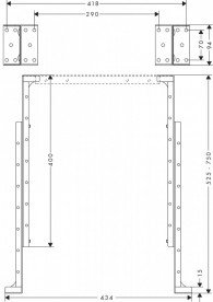 Монтажные скобы для монтажа на плитку Hansgrohe sBox хром 28021000